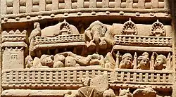 Maya's dream, Sanchi, 1st century BCE.