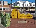 History of Mayfield mosaic located on the corner of Hanbury Street and Maitland Road