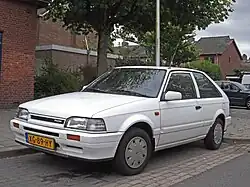 1987–1989 323 3-door hatchback (Europe), Note: this front end is standard for GT models, but also used for special editions or as facelift in several markets