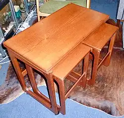 Teak nested tables