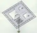 Knitted nut for use as inclinometer/quadrant