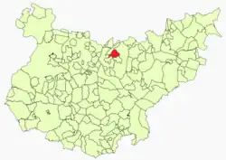 Location of the municipality of Medellín within Badajoz