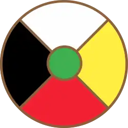 Variant with a green centre used by some Anishinaabe communities
