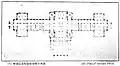 Plan of the lower floor, as realized
