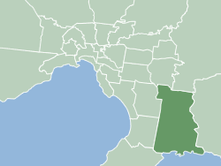 Map of Melbourne showing City of Casey