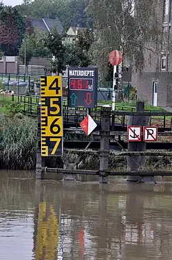Water depth 4.61 m in Melle at another time