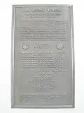 Memorial Plaque - Dedicated 1962. (10/2012)