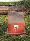 The memorial plaquette.