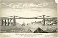 'Menai Bridge, near Bangor Carnarvonshire' by D Graham, engraver and D Graham, artist
