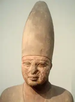 Osiride statue of king Sankhkare Mentuhotep III, on display at the Museum of Fine Arts, Boston