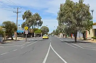 Commercial Street, the main street of Merbein