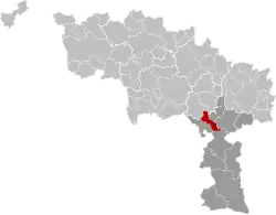 Location of Merbes-le-Château in Hainaut