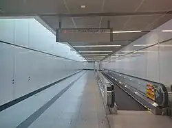 Travelator at the linkway towards the Plaza Rakyat LRT station