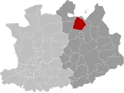 Location of Merksplas in the province of Antwerp