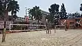 The three sand courts