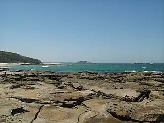 Looking north from Termeil Point towards Lake Tabourie