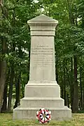 Grave marker near his burial site