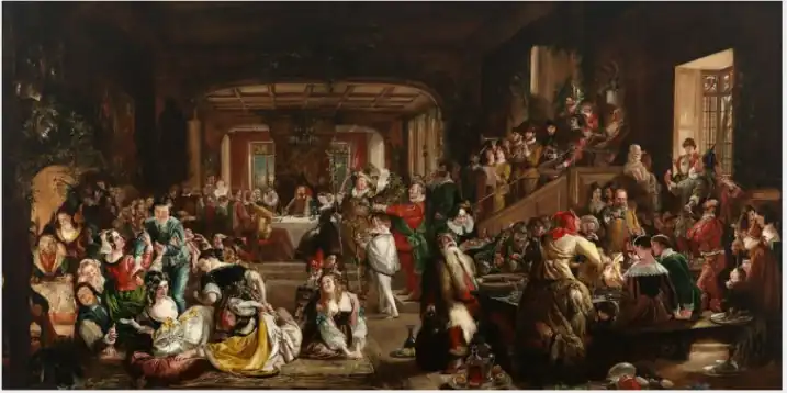 Merry Christmas in the Baron's Hall, 1838
