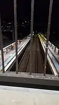 The top view of both platforms at night in June 2024