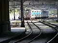 A Metra train approaching from Kensington and points south