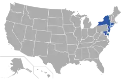 Location of teams in