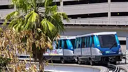 Metromover train in Omni