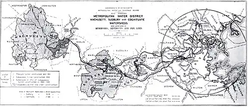 Metropolitan Water District map, 1910