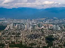 Metrotown skyline as seen from Richmond, British Columbia