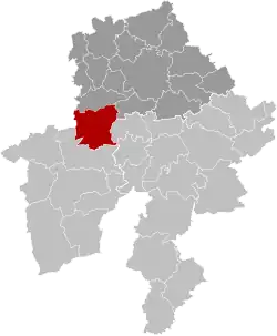 Location of Mettet in Namur Province
