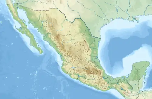 Map showing the location of Cañón del Sumidero National Park