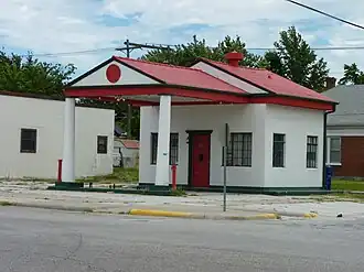 The former Miami Marathon Oil Company service station building was last used as a salon.