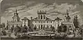 The Palace in Wilanów, an engraving by Michał Kluczewski, 1874