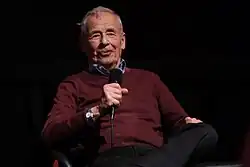 Michael Roemer speaking at the Harvard Film Archive