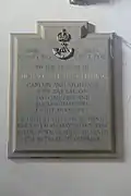 Memorial plaque to Captain Michael Fleming