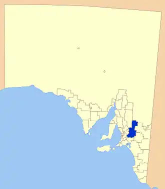 Location of the Mid Murray Council in SA