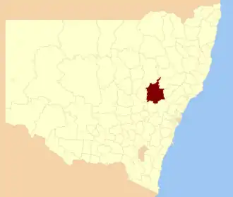 Location in New South Wales