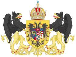 A vegetal compartment (branches) in a 1915 depiction of the Austrian coat of arms.