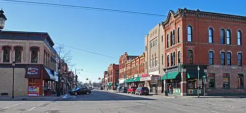 Midland, looking west, at Linn
