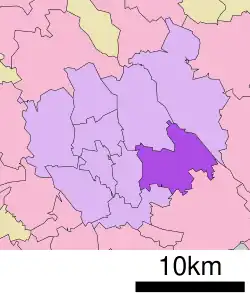 Location of Midori-ku in Saitama