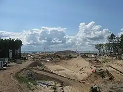 The canal under construction in July 2021