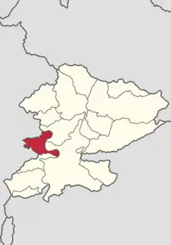 Location within Ćuprija