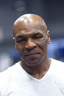 Mike Tyson looking to the front