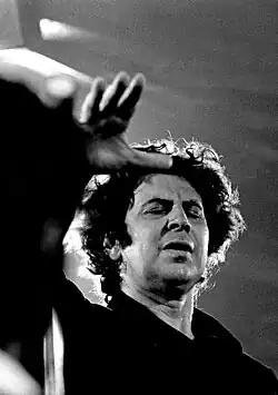 Image 16Mikis Theodorakis, popular composer and songwriter, introduced the bouzouki into the mainstream culture. (from Culture of Greece)