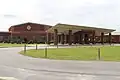 The middle/high school entrance of the Miller County School District school building
