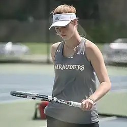 A Marauders women's tennis match in 2021