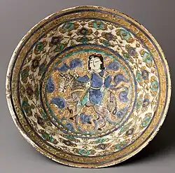 Mina'i Bowl with horserider, early 13th century, Iran.[193]