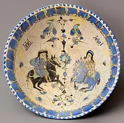 Horsemen, Mina'i ware, early 13th century, Iran.[192]