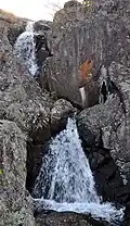 Mina Sauk Falls, the highest waterfall in Missouri.