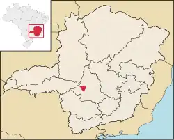Location in Minas Gerais state
