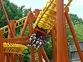 Professor Screamore's SkyWinder preparing to enter its brake run